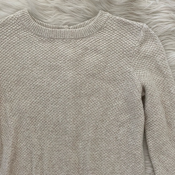Madewell Cream Oatmeal Backroad Button-Back Knit Sweater - Picture 3 of 12